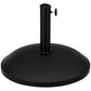 55 lbs Cement Round Umbrella Base Holder 20" Heavy Duty Parasol Stand for Patio, Outdoor, Backyard, Black