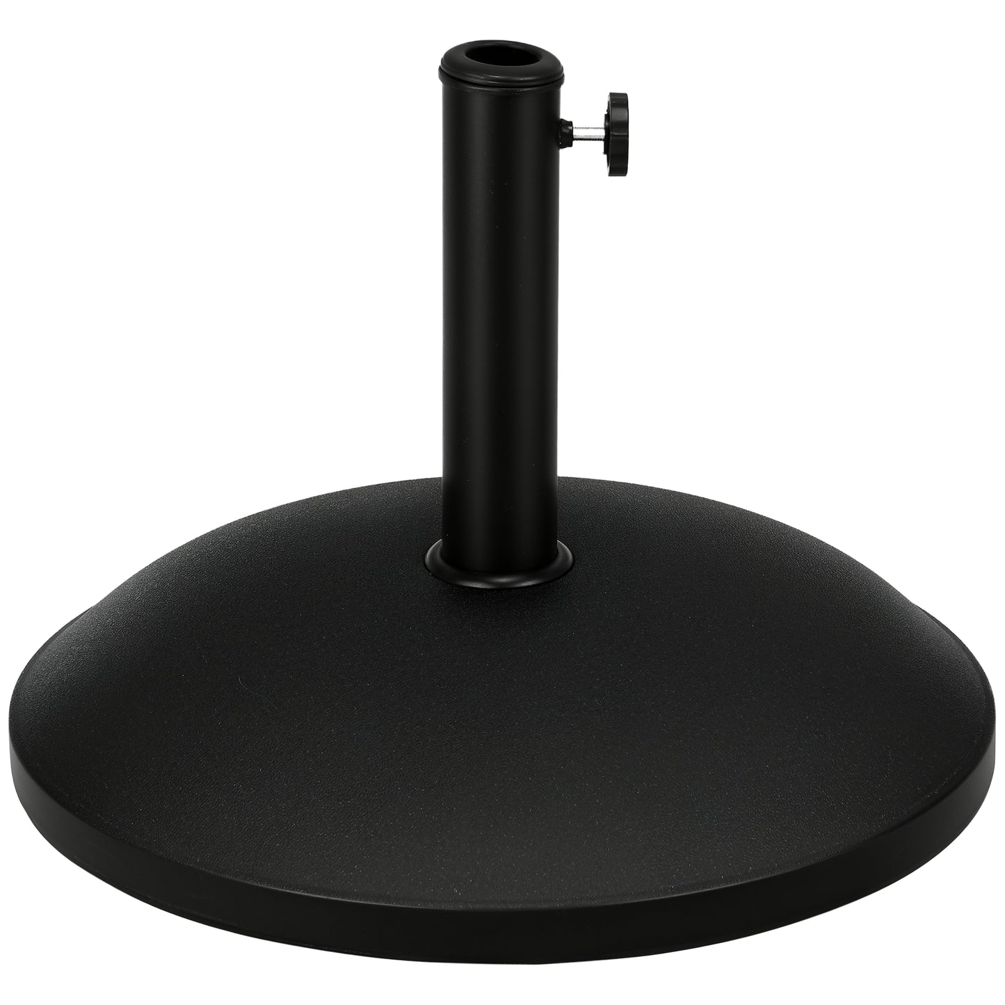 55 lbs Cement Round Umbrella Base Holder 20" Heavy Duty Parasol Stand for Patio, Outdoor, Backyard, Black