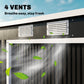 7' x 4' Galvanized Steel Garden Shed with Foundation Kit