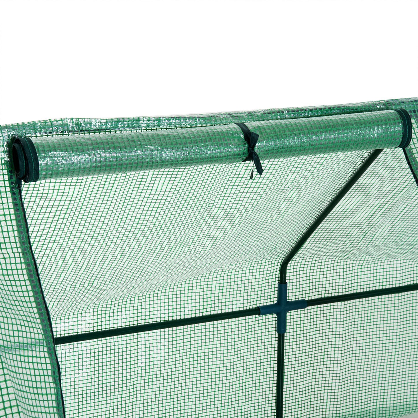 9' x 3' x 3' Portable Mini Greenhouse Tunnel Growing Tent Plants Flower Warm House w/ Zippered Roll-up Doors, PE Cover, Green
