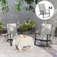 Set of 2 Folding Lawn Chairs, Outdoor Folding Chairs with Armrests, High Backrest for Backyard Balcony, Grey