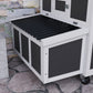 Wooden Chicken Coop with Nesting Box for 2-4 Chickens, Dark Grey