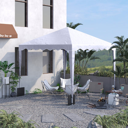 10' x 10' White Pop Up Party Tent with Sand Bags