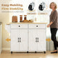 Kitchen Island with Storage, Rolling Kitchen Cart with Charging Station, Drop Leaf, Spice Rack, Towel Rack, Drawers