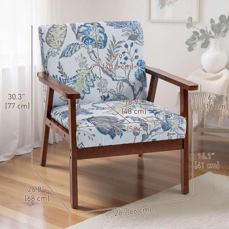 Upholstered Accent Chairs Set of 2 - Multicolored