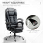 Ergonomic Office Chair with Back Support, PU leather Executive Office Chair with High Back, Retractable Footrest, Black