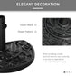 20 lb Heavy Duty Half Umbrella Base, Outdoor Concrete Umbrella Stand, Patio Half Round Base for Market Umbrella, Black