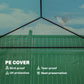 Greenhouse with Raised Garden Bed, Galvanized Metal Planter Box with PE Cover, Roll Up Door, 56" x 56" x 75", Green