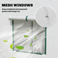 Walk-in Tomato Greenhouse Lean-to Green House with Reinforced PE Cover, Roll-up Door, Mesh Windows, White