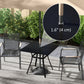 Rectangle Patio Dining Table for 4 People with Steel Legs, Metal Tabletop for Garden, Backyard, Lawn, Balcony, Black