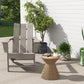 HDPE Plastic Adirondack Chair, Muskoka Chair with High Back and Wide Armrests for Fire Pit, Patio, Porch, Dark Grey