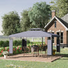 10' x 13' Grey Double Roof Patio Gazebo with Corner Frame