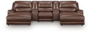 5 Pc. Power Reclining Sectional With Double Chaise, Power Armless Recliner And 2 Storage Consoles