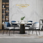 Set of 4 Dining Chairs with Ergonomic Curved-Back, Stylish Chairs Set with High-Density Foam Seat, 21.5'' L x 21.5'' W x 33.5'' H, Blue+Grey