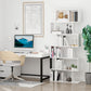 76" 6-Tier Geometric Wooden Bookcase S Shaped Storage Display Bookshelf Modern shelf Open Concept Living Room Home Office Furniture, White