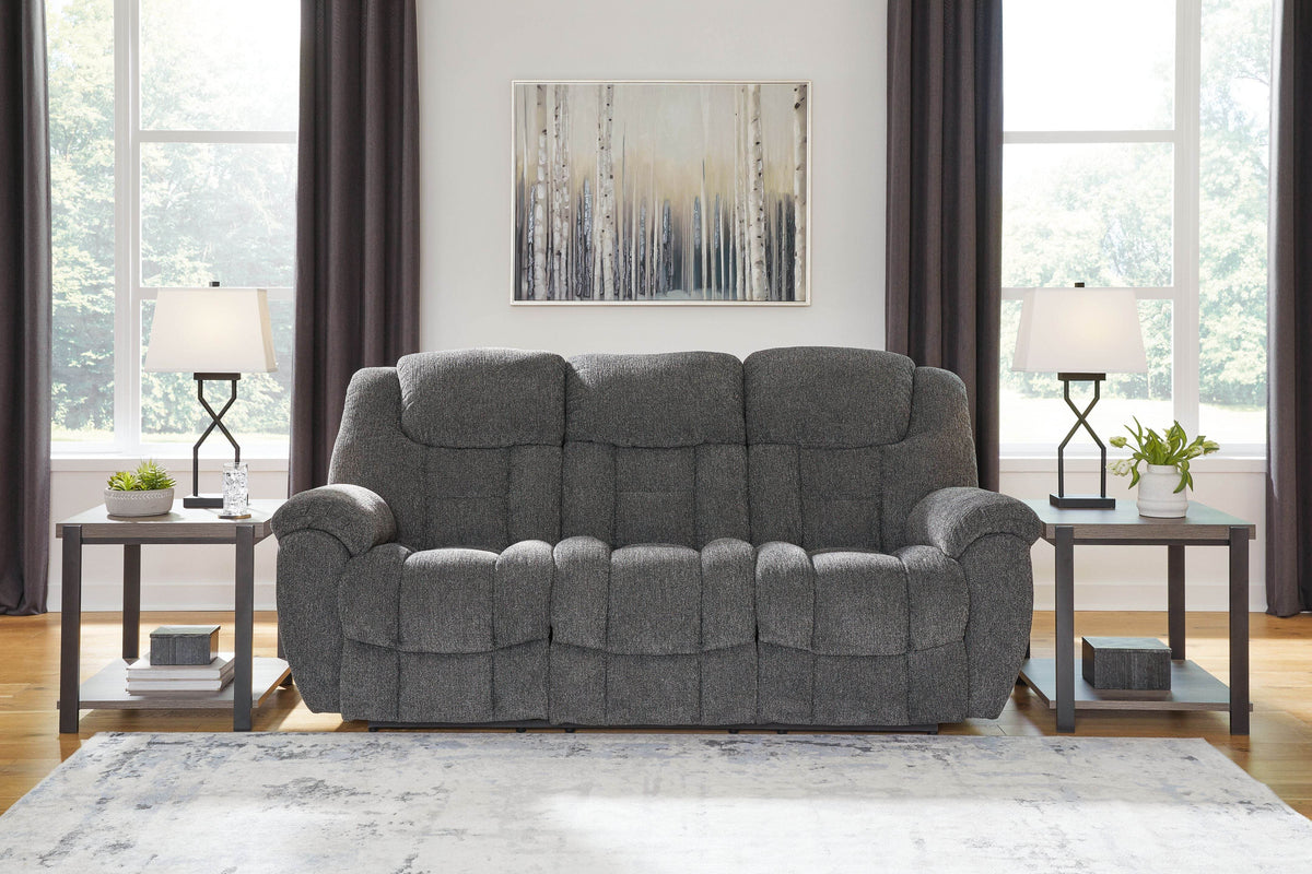 Foreside - Charcoal - Reclining Sofa - Fabric - Forward Furniture