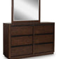 Dilenno - Dark Brown - Dresser And Mirror - Forward Furniture