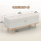 Storage Ottoman Bench with Lift-Up Lid - Cream White