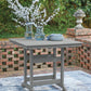 Sanctuary Beach - Square Counter Table With Umbrella Option - Dark Gray