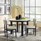 Xandrum - White / Black - 5 Pc. - Round Dining Room Table, 4 Side Chairs