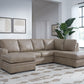 Amuleto - 2-Piece Sectional With Raf Corner Chaise - Leather Match - Desert