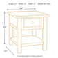 Bolanburg - White / Brown / Beige - Rectangular End Table - Forward Furniture