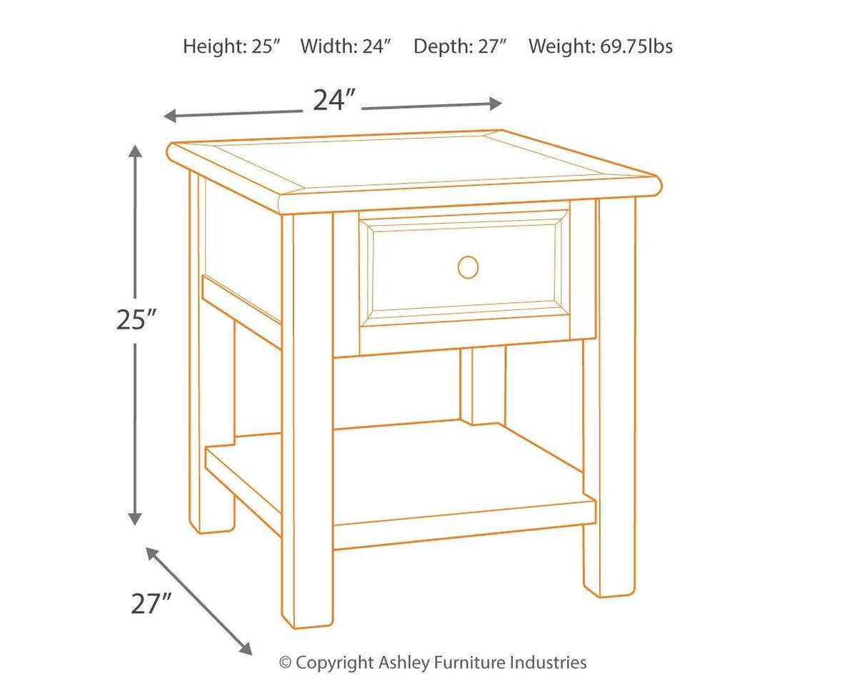 Bolanburg - White / Brown / Beige - Rectangular End Table - Forward Furniture