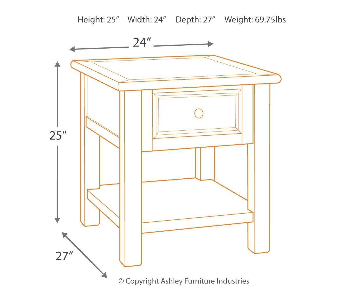 Bolanburg - White / Brown / Beige - Rectangular End Table - Forward Furniture