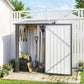 Garden Tool Storage Shed, Small Steel Shed with Lockable Door for Garden & Patio, Galvanized Steel Construction, Dark Gray