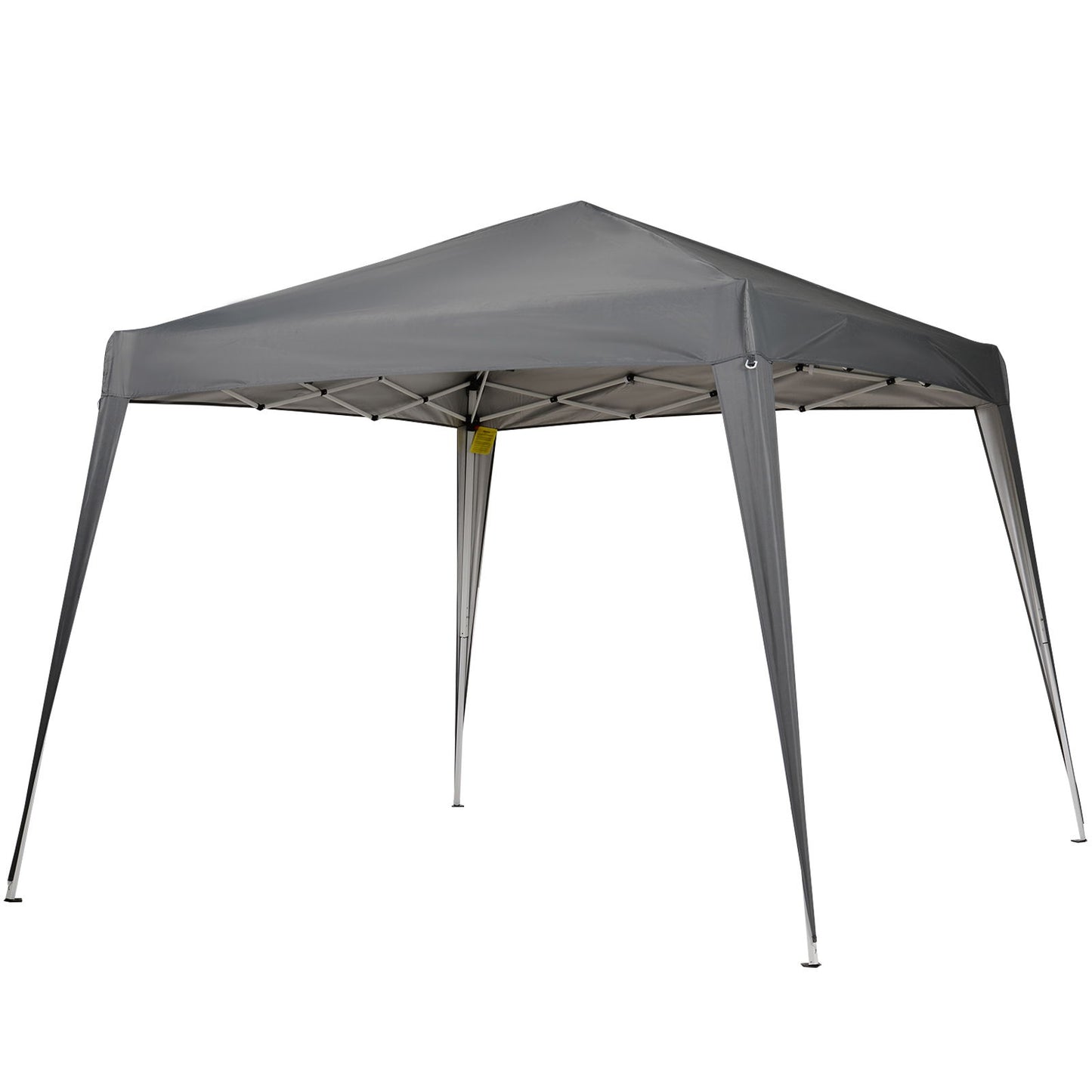 8' x 8' Pop Up Canopy, Outdoor Folding Tent, Portable Party Tent with Carrying Bag for Camping, Party, Picnic, Grey
