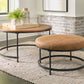 Drezmoore - Light Brown / Black - Nesting Cocktail Tables (Set of 2)