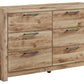 Hyanna - Tan Brown - Six Drawer Dresser