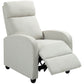 Fabric Recliner Chair Manual Home Theater Seating Single Reclining Sofa Chair with Padded Seat, Cream White