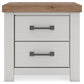 Savonport - Two Drawer Night Stand - White / Brown