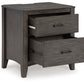 Montillan - Grayish Brown - Two Drawer Night Stand