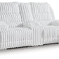 Rhines Falls - Alloy - Double Reclining Power Loveseat With Console - Forward Furniture