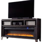 Todoe - 2 Pc. - 65" TV Stand With Wide Fireplace Insert - Gray