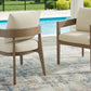 Serene Bay - Arm Chair With Cushion (Set of 2) - Dark Brown / White