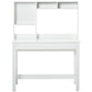 Computer Desk with Hutch and Storage Shelves - White