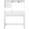 Computer Desk with Hutch and Storage Shelves - White