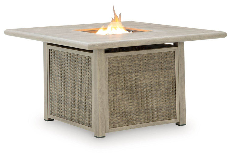 Cliff Trails - Beige - Square Fire Pit Table - Forward Furniture