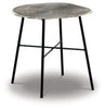 Laverford - Round End Table - Chrome / Black