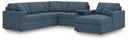 6 Pc. Sectional With Audio System, Raf Corner Chaise