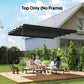 8.2' x 8.4' Retractable Pergola Canopy Replacement for 10' x 10' Frame, Cover Replacement (Cover Top Only), Dark Grey