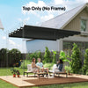 8.2' x 8.4' Retractable Pergola Canopy Replacement for 10' x 10' Frame, Cover Replacement (Cover Top Only), Dark Grey