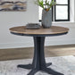 Landocken - Brown / Blue - Round Dining Room Table