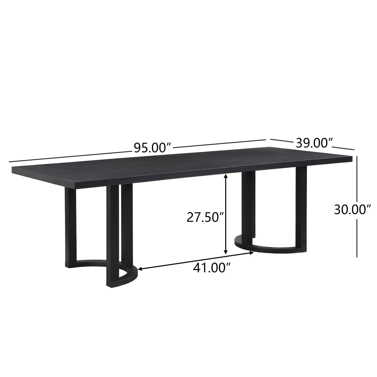 Modern 6-Piece Dining Set with Industrial Table and Rattan Back Chairs, Family Table Seats Up to 8 People, 95" L x 39" W x 30" H, Beige+Black