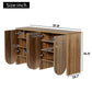 Modern Sideboard with Ample Storage & Adjustable Shelves, Versatile Cabinet for Living & Dining Room, 58'' L x 15.5'' W x 31.5'' H, Natural