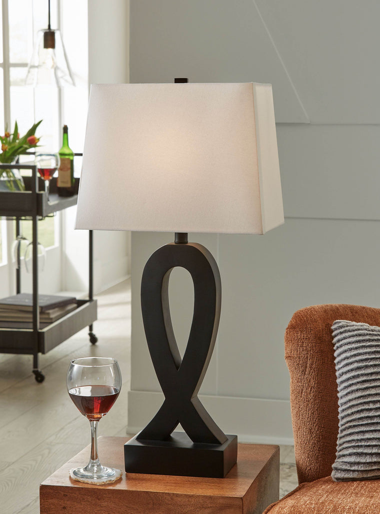 Markellton - Black - Poly Table Lamp (Set of 2) - Forward Furniture