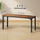 71" Computer Desk, Desktop Desk with Metal Legs, Rustic Brown